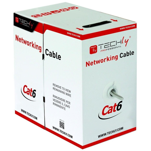 Techly ITP9-FLU-0305 cable de red Gris 305 m Cat6 U/UTP (UTP)