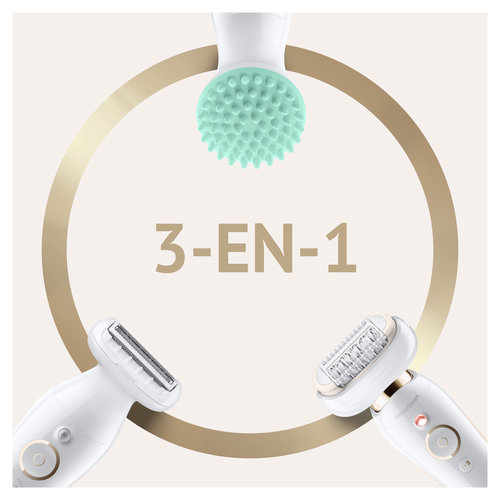 Braun Silk-épil 9 81688638 epilator 40 tweezers White, Gold – image 5