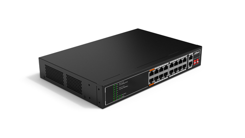 Dahua Technology PoE SF1018LP Unmanaged L2 Fast Ethernet (10/100) Power over Ethernet (PoE) Black