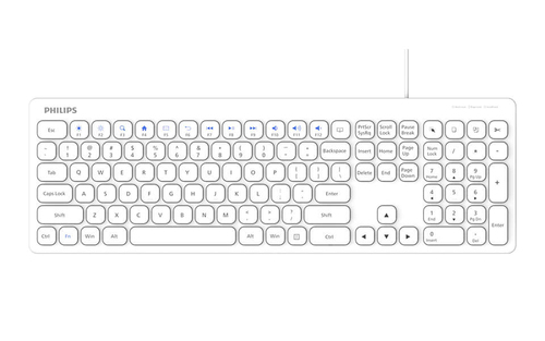 Philips 2000 series SPK6217W/93 keyboard Universal USB QWERTY English White