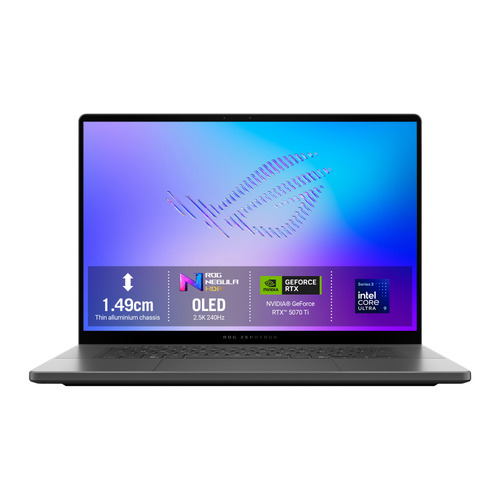 ASUS ROG Zephyrus G16 Intel Core Ultra 9 386H 32GB RAM 1TB SSD GeForce RTX 5070 Ti 16" Windows 11 Home Gaming Laptop main view