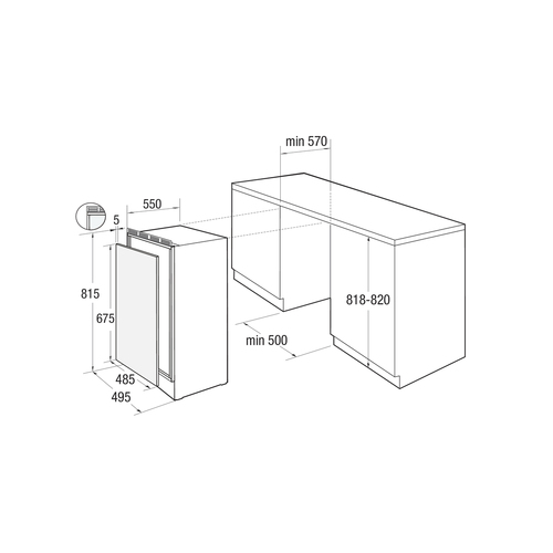 Gorenje RBIU309EP1 combi-fridge Undercounter