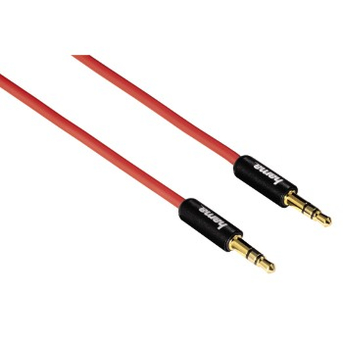 Hama 0.5m 3.5mm/3.5mm audio cable Red