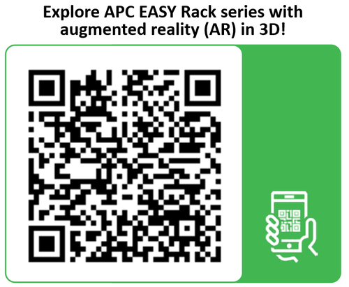 APC Easy Rack, 42U, Black, With Roof, Castors, Feet, 4 Brackets, and Side Panels, No Bottom, 1991H x 600W x 1200D mm. Type