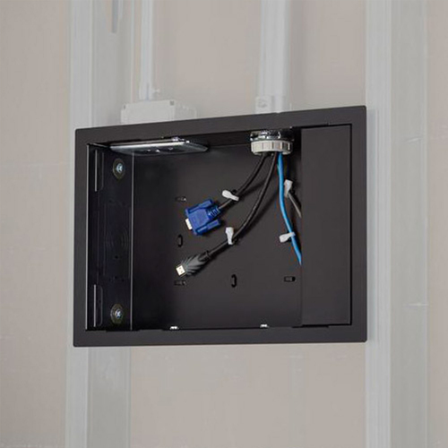 LEGRAND-CHIEF IN-WALL STORAGE BOX WITH FLANGE, INTEGRATED UNIVERSAL ZIP TIE ANCH