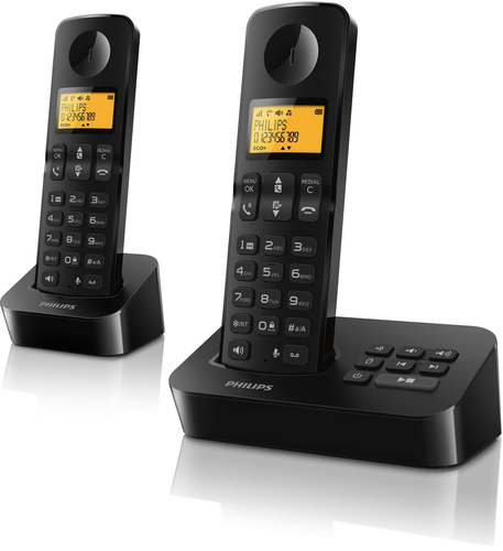 Philips D2152B/FR telephone DECT telephone Caller ID Black
