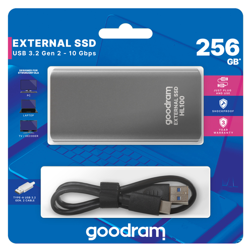 Goodram HL100 256 GB USB Type-C 3.2 Gen 2 (3.1 Gen 2) Grey – image 6