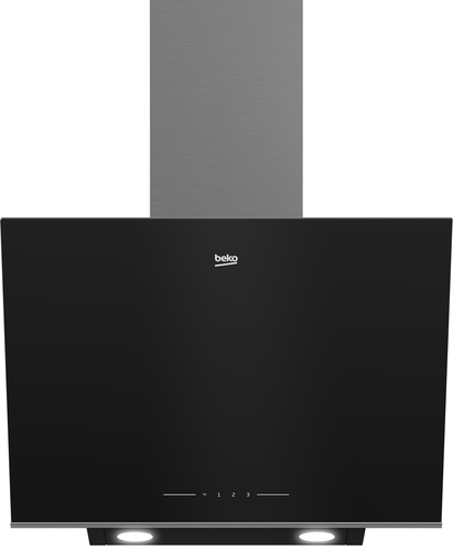 Beko BHCA64640B cooker hood Wall-mounted Black 631 m³/h