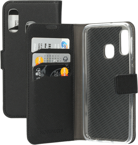 Mobiparts Saffiano Wallet Case Samsung Galaxy A20e (2019) Black
