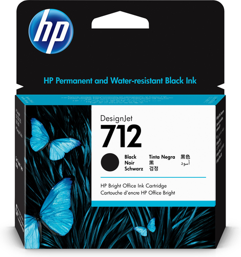 TINTA HP LF 712 3ED71A NEGRO DESIGNJET T210 / T230 80ML  3ED71A - 3ED71A