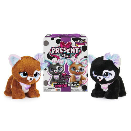 Present Pets , Glitter Puppy Interactive Plush Pet Toy with Over 100 Sounds and Actions (Style May Vary)