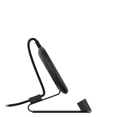 mophie charge stream desk stand - Base de carga inalámbrica + adaptador de corriente CA - 10 vatios - Apple Fast Charge, FC - negro - 409901555