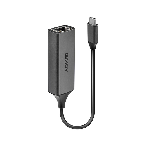 Lindy 43299 kabeladapter/verloopstukje USB C RJ-45 Zilver
