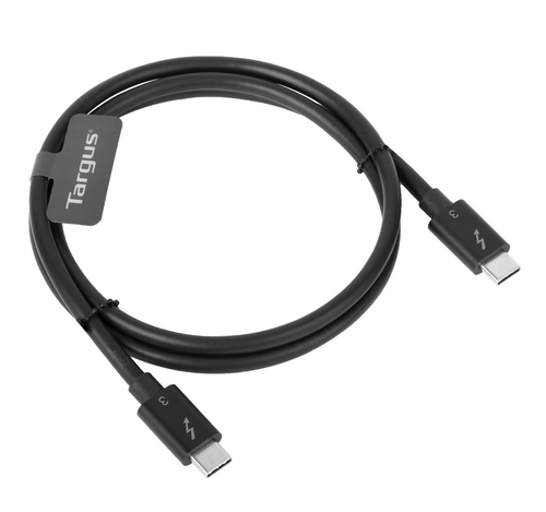 Targus ACC1128GLX USB-kaabel Thunderbolt 3 0,8 m USB C Must