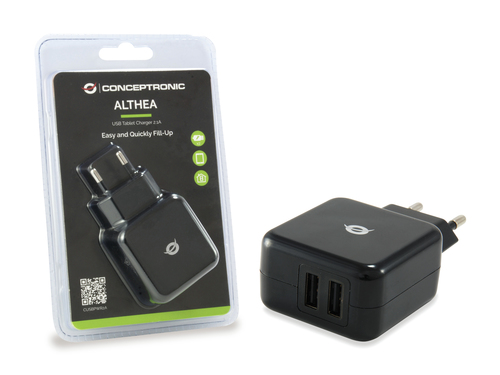 Conceptronic 2-Port USB Tablet Charger 2.1A – image 2