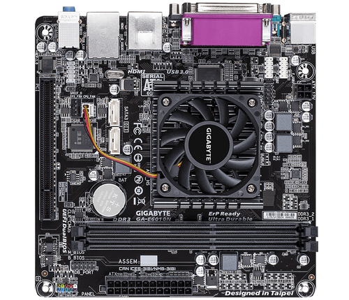 Gigabyte GA-E6010N - 10 - placa base - mini ITX - AMD E1 6010 - USB 31 Gen 1 - Gigabit LAN - gráficos en la placa - HD Audio 8-canales - GA-E6010N