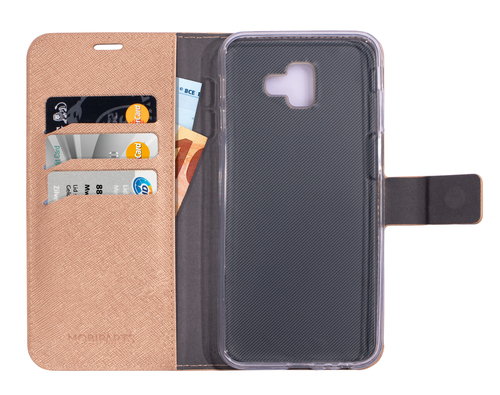 Mobiparts Saffiano Wallet Case Samsung Galaxy J6 Plus (2018) Copper – image 4