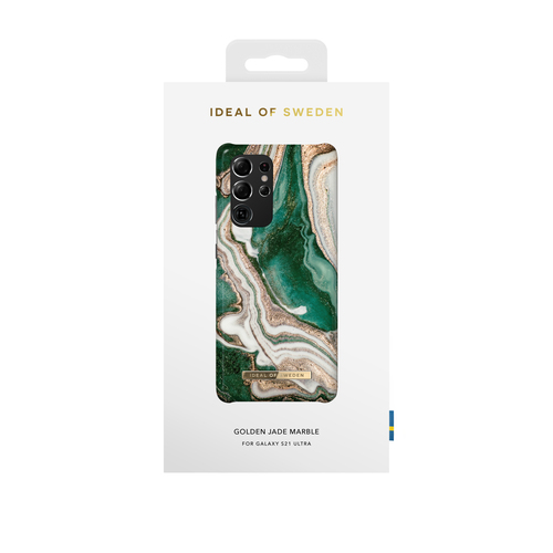 iDeal of Sweden Printed Case Galaxy S21 Ultra Golden Jade Marble – image 1