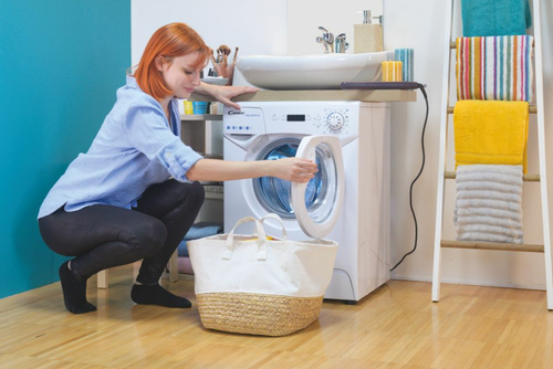 Lave-linge hublot CANDY AQUA 1042DE/2-S - Compact 4 kg - 1000 trs/min -  Blanc - Indice de Réparabilité