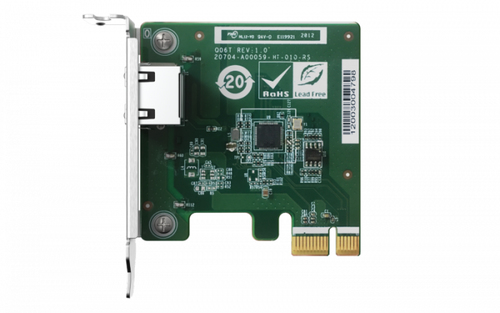 QXG-2G1T-I225 TARJETA DE RED QNAP QXG-2G1T-I225 / SINGLE-PORT 25 GBE NETWORK EXPANSION CARD / INTEL ETHERNET CONTROLLER I225-LM / NBASE-T RJ451 / PCIE GEN2 1 / TRANSMISSION RATES 25GBPS-1GBPS-100MBPS-10MBPS QXG-2G1T-I225