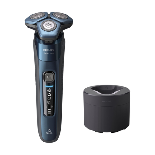 Philips SHAVER Series 7000 S7731/40 raseerija mehele Pöörlevad terad Must, Sinine