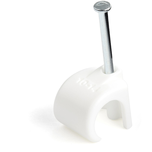 101 CABLE CLIPS WITH NAIL - FOR CABLES 0.39-0.55IN. (10-14 MM) - DURABLE PE MATE