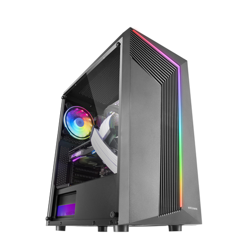 Mars Gaming MC-X7 Black PC Gaming ATX Case ARGB Front