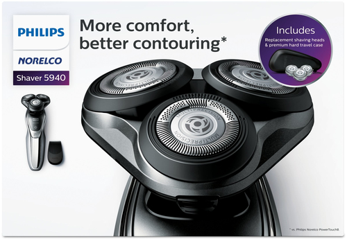 Philips S5940/88 men's shaver Rotation shaver Trimmer Black, Silver – image 2