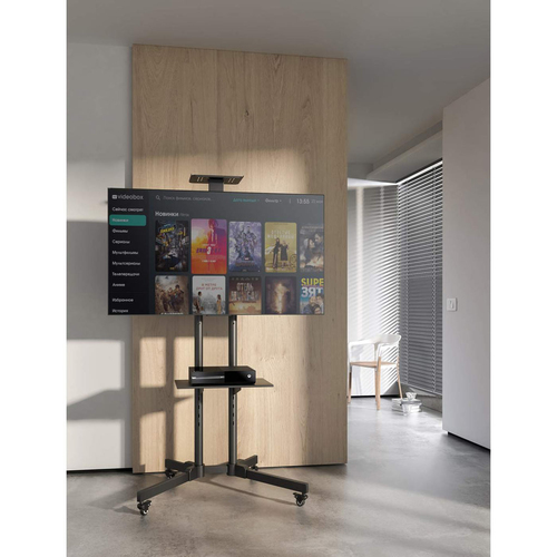 Manhattan Soporte con carrito para TV/monitores, pantallas 37"–65", Compatibilidad VESA: de 200x200 a 600x400 mm (verifique las dimensiones de los cuatro orificios de montaje traseros), carga máxima 40 kg, negro imagen 10