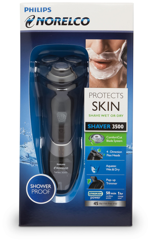Philips Norelco Shaver 3500 S3560/81 men's shaver Rotation shaver Trimmer Black, Metallic – image 3