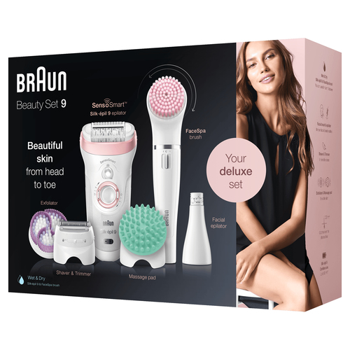 Braun Silk-épil 9 Silk-épil Beauty Set 9 9-995 Deluxe 9-in-1 Cordless Wet & Dry Hair Removal - Epilator, Shaver, Exfoliator, Cleansing Kit for Face & Body – image 5