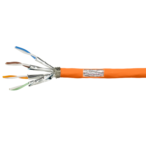 Logilink installatiekabel S/FTP Cat7 AWG23 1000MHz oranje 200,0m