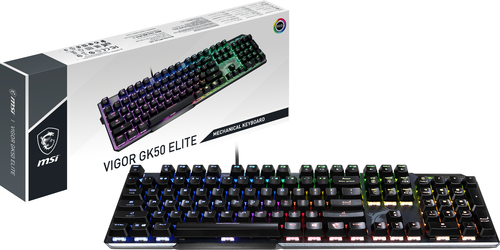 MSI 8981661 klaviatuur Mängimine USB QWERTY UK rahvusvaheline Alumiinium, Must
