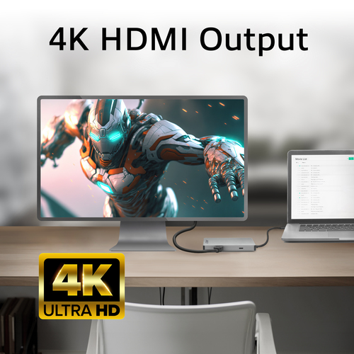 ACT Connectivity USB-C 4K docking station voor 1 HDMI monitor, ethernet, USB-C, USB-A, cardreader en PD pass-through dockingstation, afbeelding 10