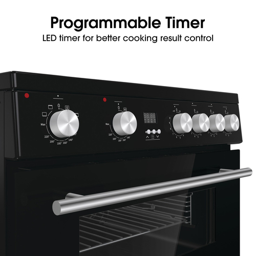 Hisense HDE3211BIBUK cooker Freestanding cooker Electric Zone induction hob Black – image 7