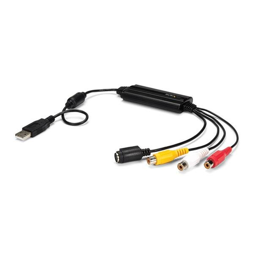 StarTech USB Video Capture Adapter Cable, S-Video/Composite to USB 2.0 SD Video Capture Device Cable, TWAIN Support, Analog to Digital Converter for Media Storage, For Windows Only - SD Video Capture Cable (SVID2USB232) - videooptagelsesadapter - USB 2.0