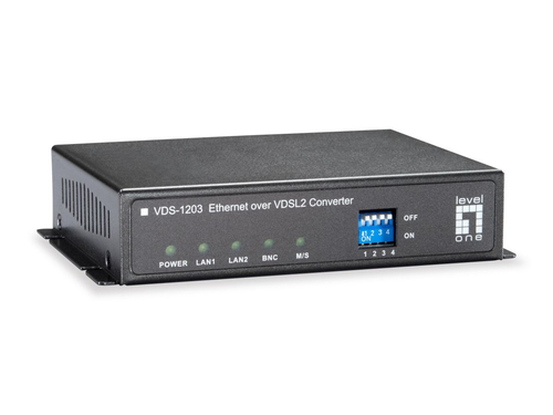LevelOne VDS-1203 tinklo medijos keitiklis 100 Mbit/ai Juoda