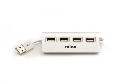 Nilox HUB 4 PORTE USB 2.0 ALLUMINIO – image 1
