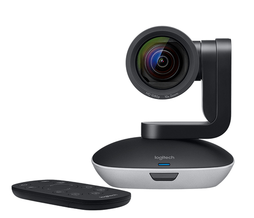 CAMARA PTZ PRO 2 LOGITECH FHD 1080P ZOOM 10X HD CAMPO VISUAL 90 IDEAL PARA AULAS AUDITORIOS Y SALAS GRANDES VIDEOCONFERENCIA 960-001184 - 960-001184