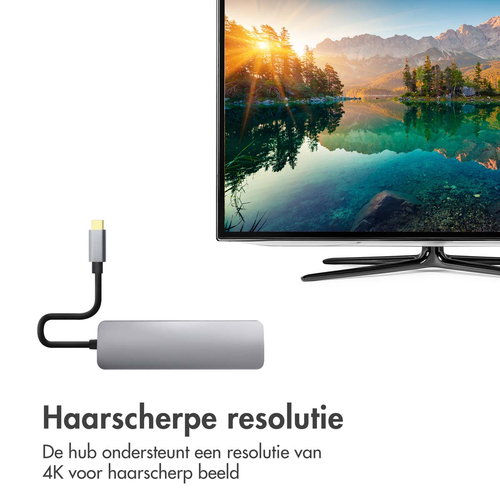 Accezz 5-in-1 USB-C Hub - 4K 30Hz Ultra HD, afbeelding 6