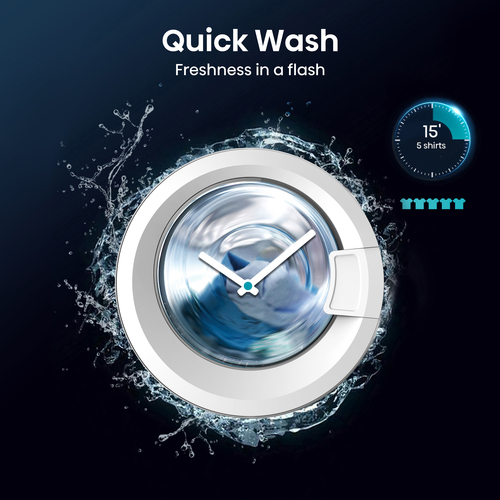Hisense 3 Series WF3M741BWI Integrated 7 Kg 1400 rpm Washing Machine - White - image 6