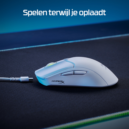 HyperX Pulsefire Haste 2 - Souris de jeu sans fil - PC, PS5, PS4, Xbox Series X|S et Xbox One - Blanc – Photo 9 sur 11