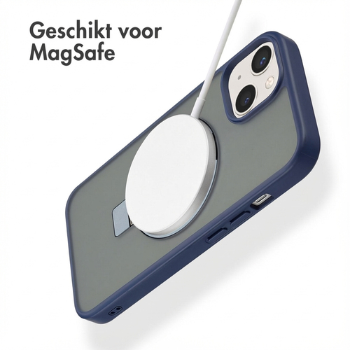 Accezz Ring Stand Backcover met MagSafe iPhone 14 - Blue, afbeelding 2