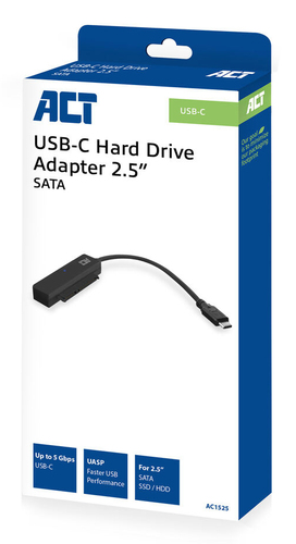 ACT AC1525 2,5'' USB C SATA Adapterkabel – Foto 2 van 4
