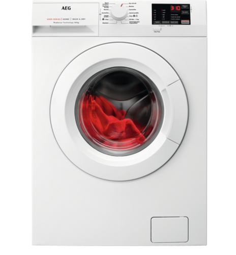 AEG L6WNJ68WC washer dryer Freestanding Front-load White