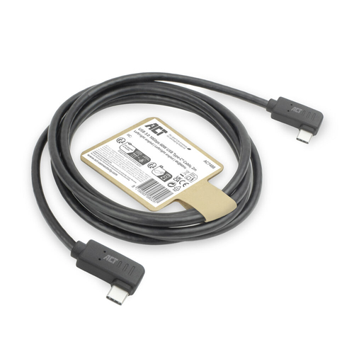 ACT Connectivity USB 3.2 USB-C (links/rechts haaks) naar USB-C (links/rechts haaks) kabel, afbeelding 2