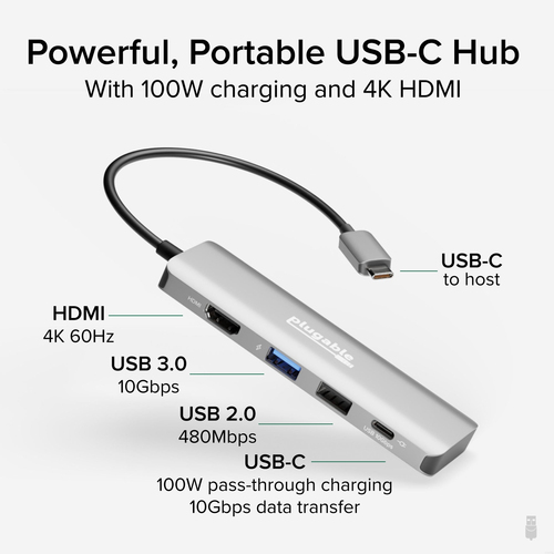 Plugable Technologies USB C Hub Multiport Adapter – image 2