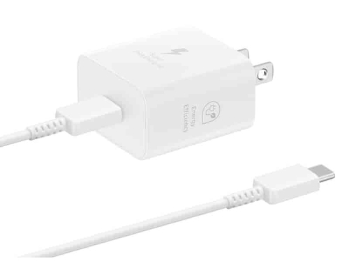 25W TRAVEL ADAPTER WITH CABLE - WHITE