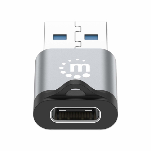 Manhattan 356305 cambiador de género para cable USB-A USB-C Negro, Gris imagen 3