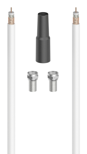 Product image: Hama Digital coaxial cable 10 m F-type Black, Metallic, White